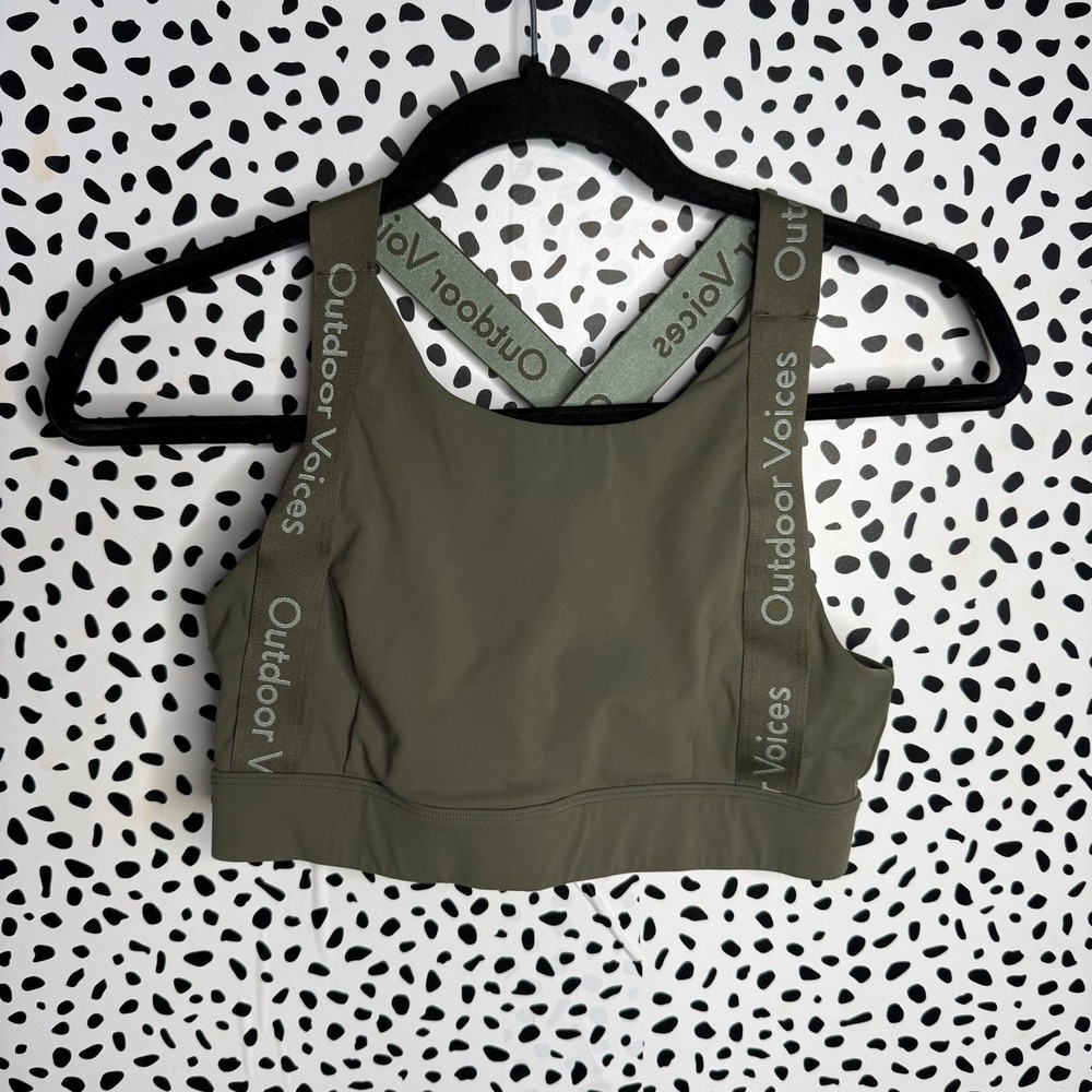 Outdoor Voices Sports Bra Green Size Small